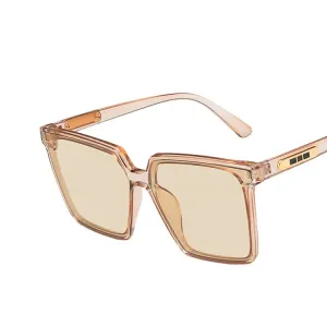 Imwete New Vintage Square Oversized Sunglasses Women Men Brand Designer Transparent Gradient Sun Glasses Big Frame Eyewear UV400