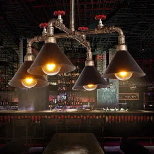 Industrial Iron Steampunk Loft Water Pipe Pendant Lights