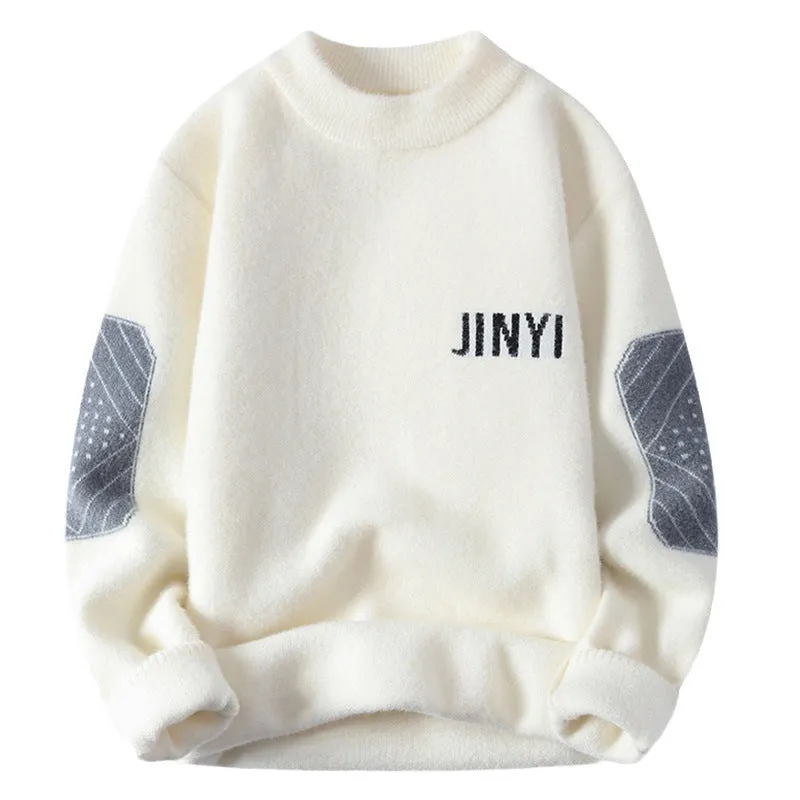 INSTOCK- Round neck sweater men's warm neutral style sweater.