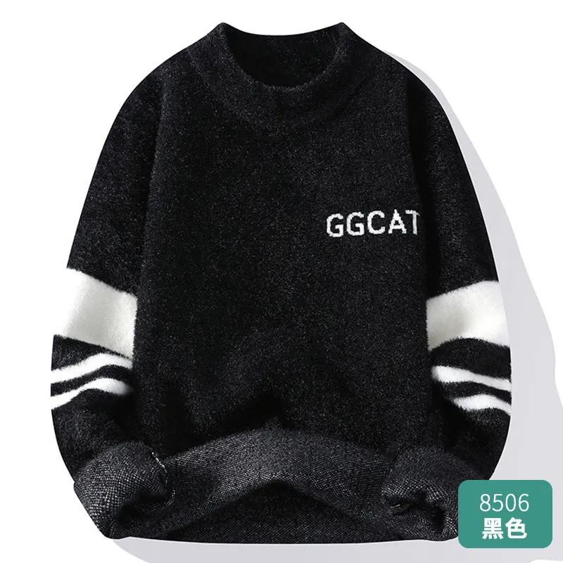 INSTOCK- Round neck sweater men's warm neutral style sweater.