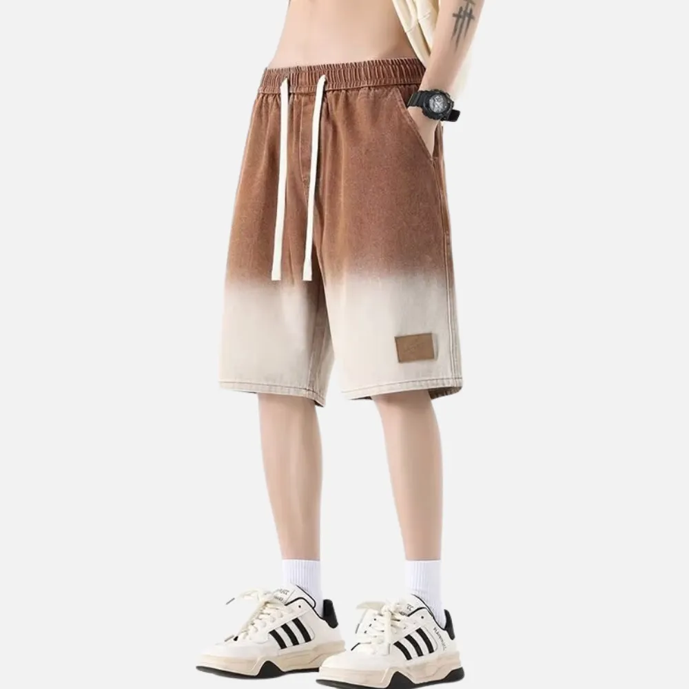 Japanese Gradient Leather Label Shorts