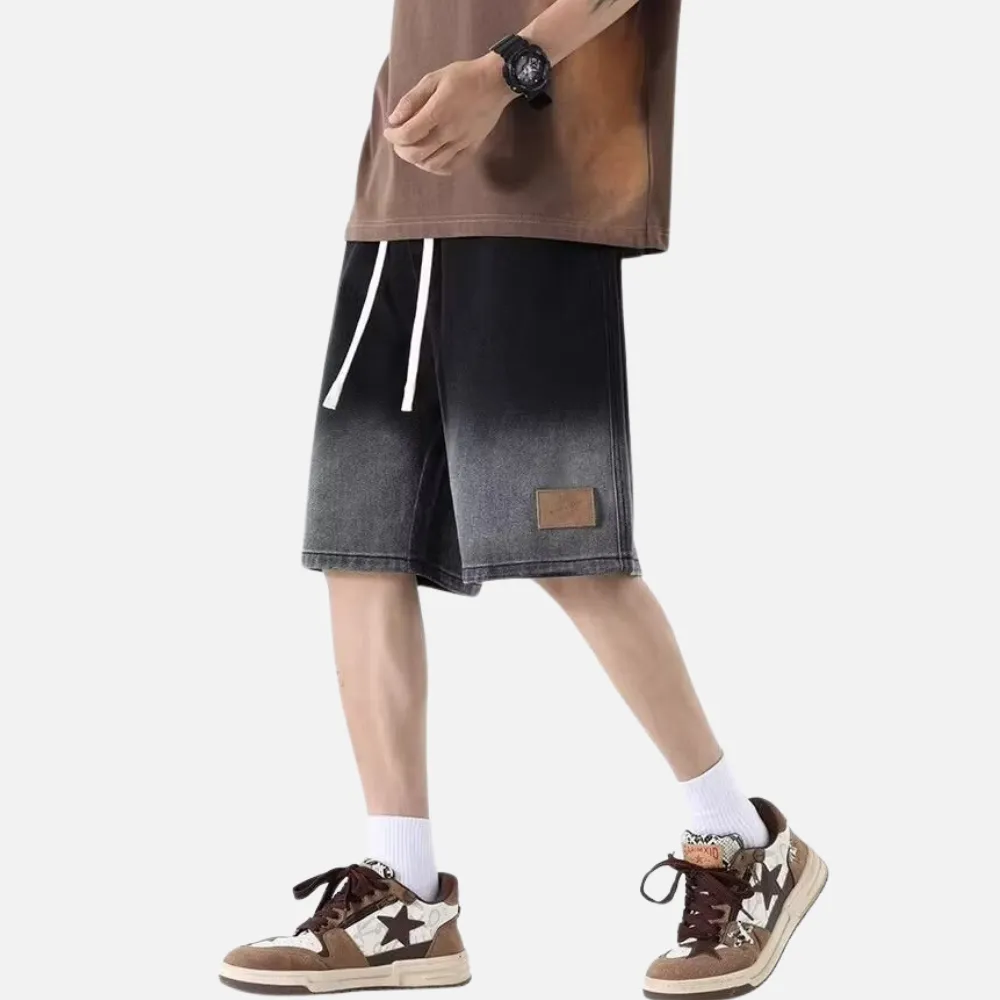 Japanese Gradient Leather Label Shorts