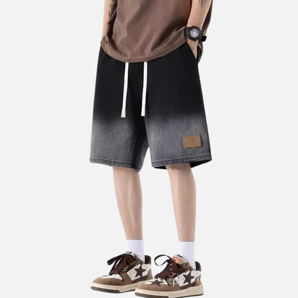 Japanese Gradient Leather Label Shorts