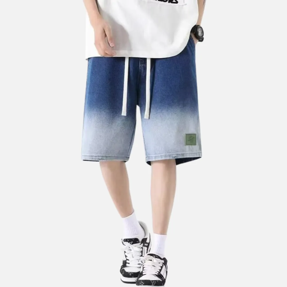 Japanese Gradient Leather Label Shorts