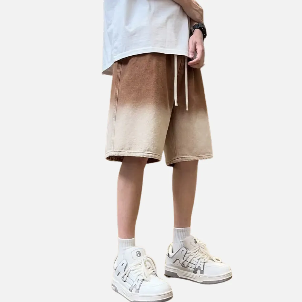 Japanese Gradient Leather Label Shorts