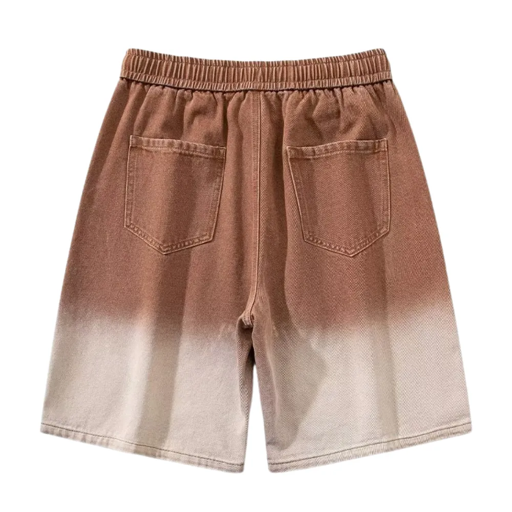 Japanese Gradient Leather Label Shorts