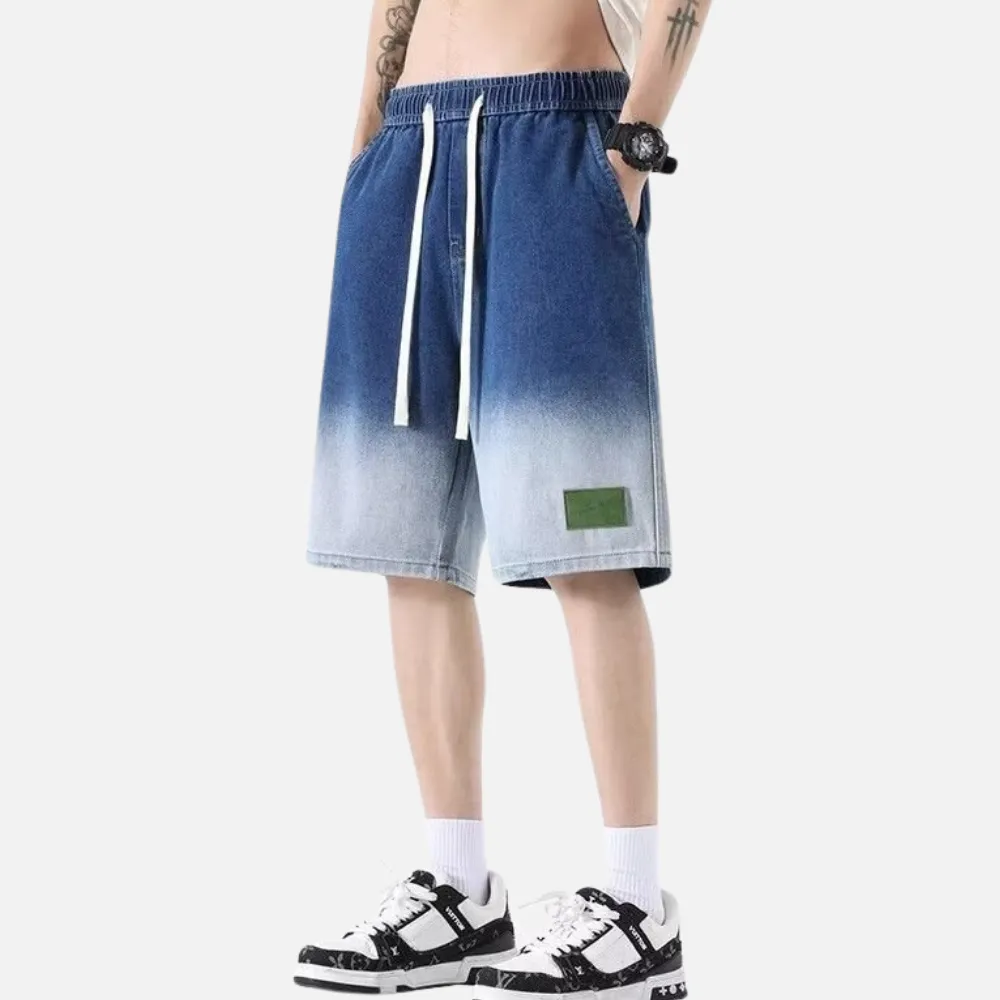 Japanese Gradient Leather Label Shorts