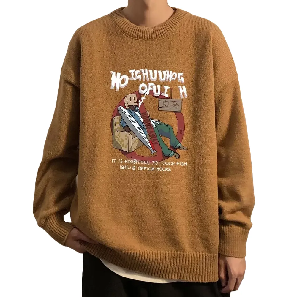 Japanese Thickened Printing Sweater