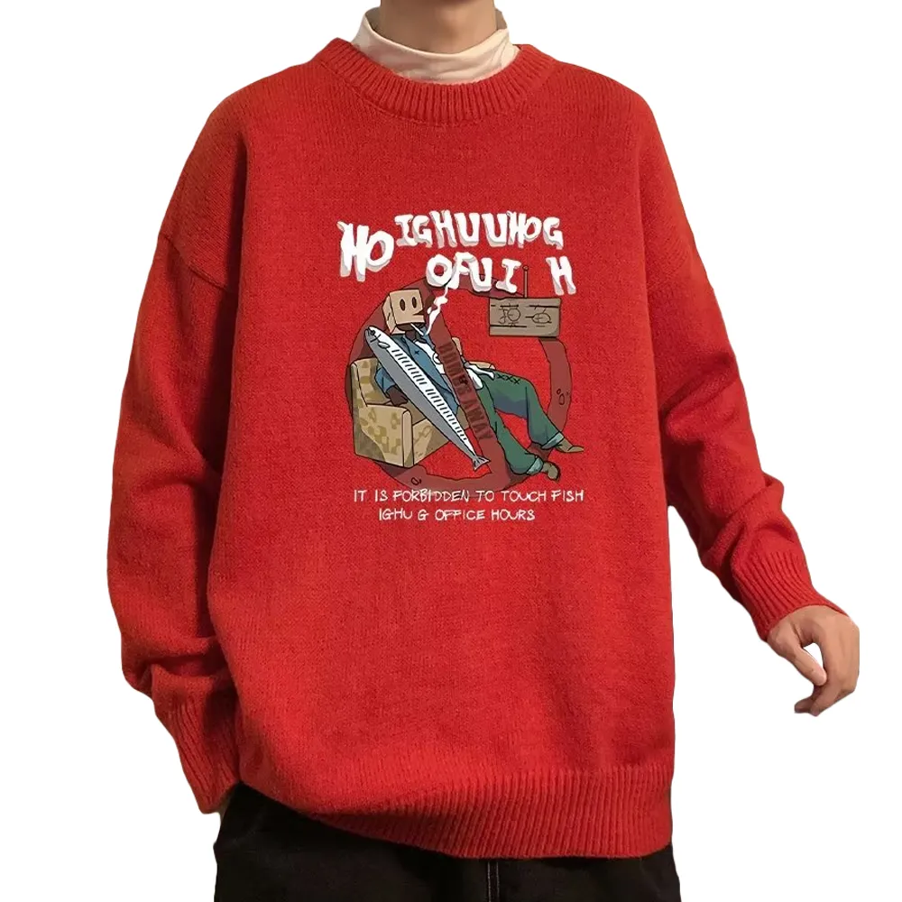 Japanese Thickened Printing Sweater