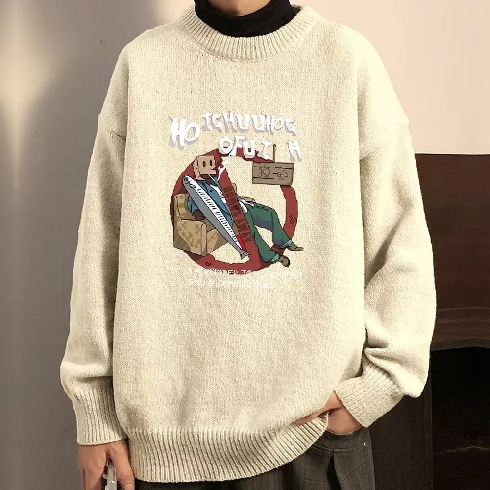 Japanese Thickened Printing Sweater