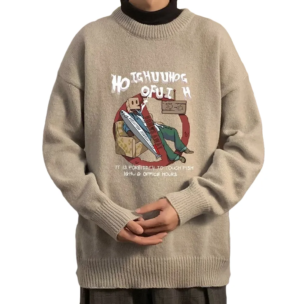 Japanese Thickened Printing Sweater