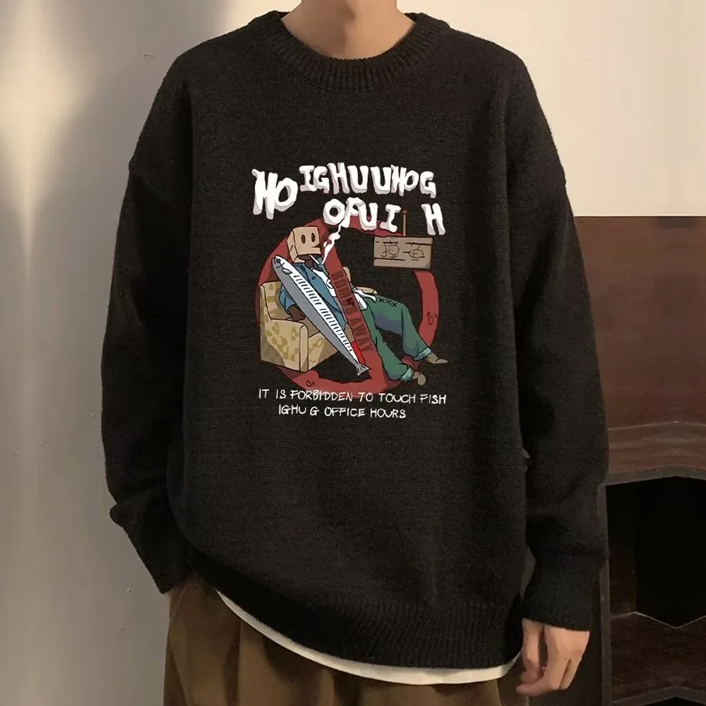Japanese Thickened Printing Sweater
