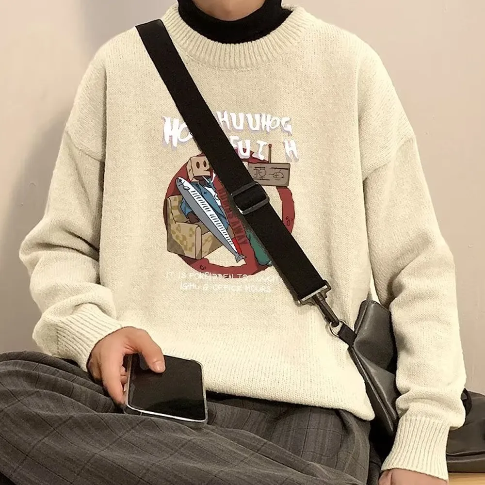 Japanese Thickened Printing Sweater