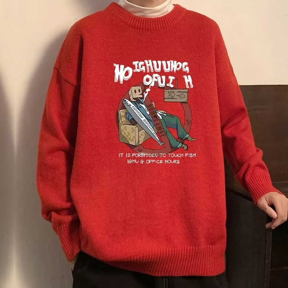 Japanese Thickened Printing Sweater