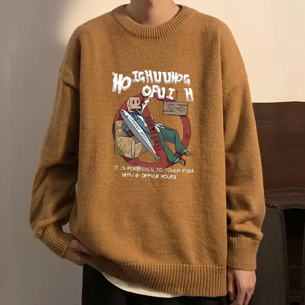 Japanese Thickened Printing Sweater