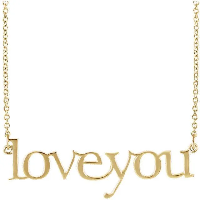 JDSP-85822 "Love You" Pendant with Necklace