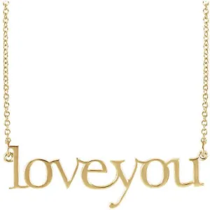 JDSP-85822 "Love You" Pendant with Necklace