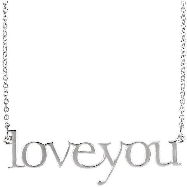 JDSP-85822 "Love You" Pendant with Necklace