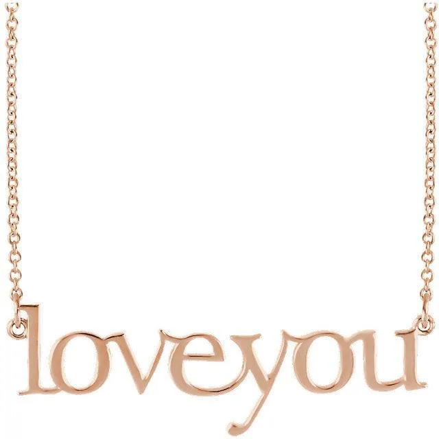 JDSP-85822 "Love You" Pendant with Necklace