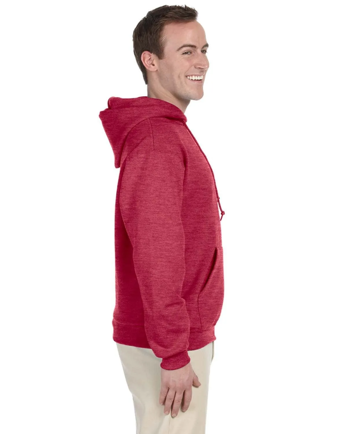 Jerzees 50/50 Hooded Sweatshirt | Vintage Hth Red