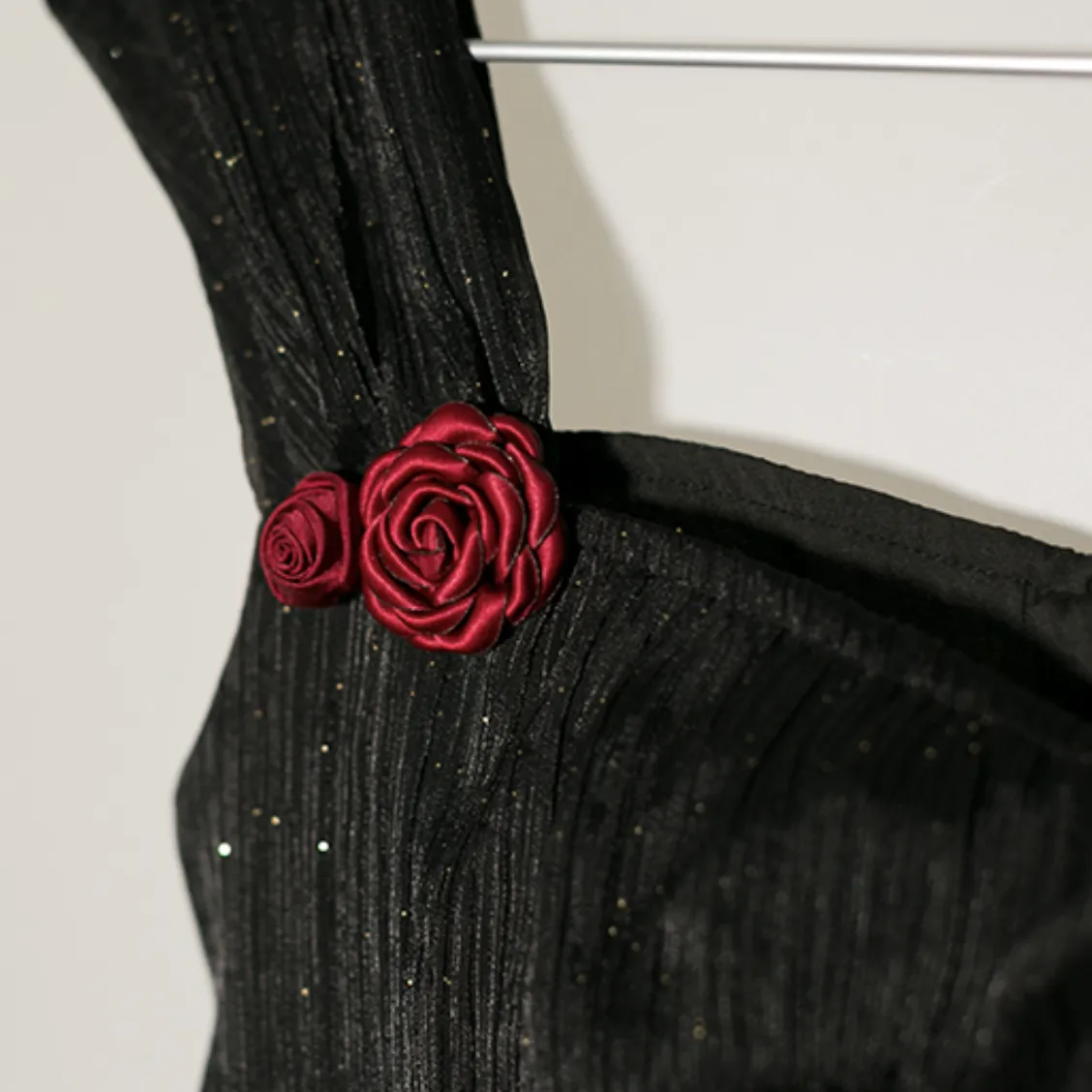 jet-black Classical dress