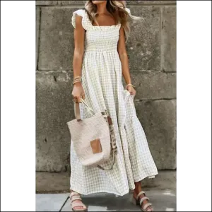 Khaki Plaid Maxi Dress: from Drab to Fab  👗 Needful Things