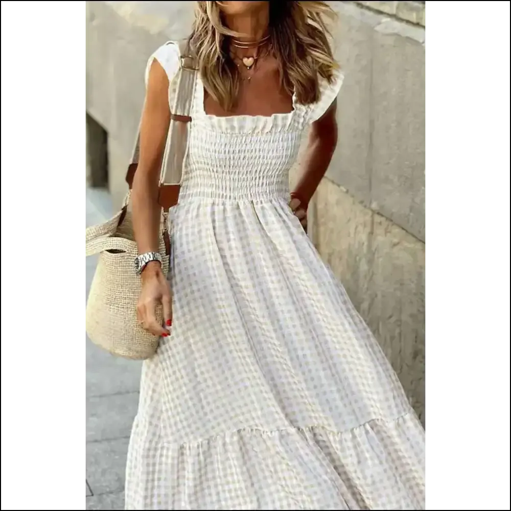 Khaki Plaid Maxi Dress: from Drab to Fab  👗 Needful Things