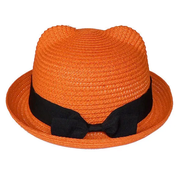 Kids Straw Hats Fedora Hat Children Beach Sun Baby Ear Vintage Baby Boy And Girl Wide Brim Floppy Panama