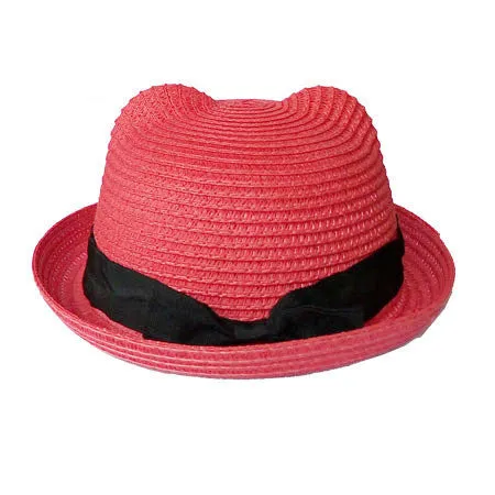Kids Straw Hats Fedora Hat Children Beach Sun Baby Ear Vintage Baby Boy And Girl Wide Brim Floppy Panama