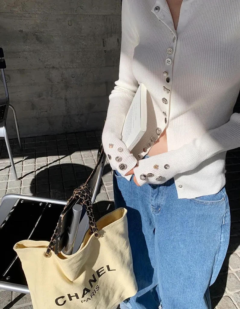Korean-Style Elegant Knit Cardigan