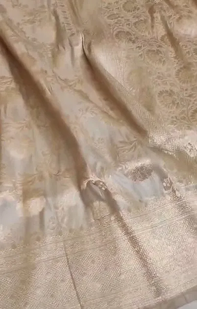 Latest and Exclusive Pure Banarasi Khaddi Katan Silk Tanchoi Brocade Handloom Saree