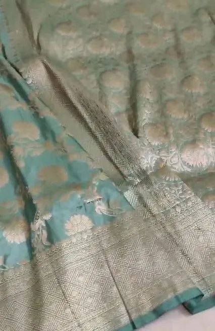 Latest and Exclusive Pure Banarasi Khaddi Katan Silk Tanchoi Brocade Handloom Saree