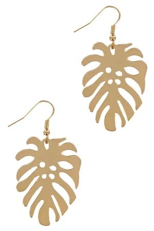 LEAF DROP FASHION EARRINGS