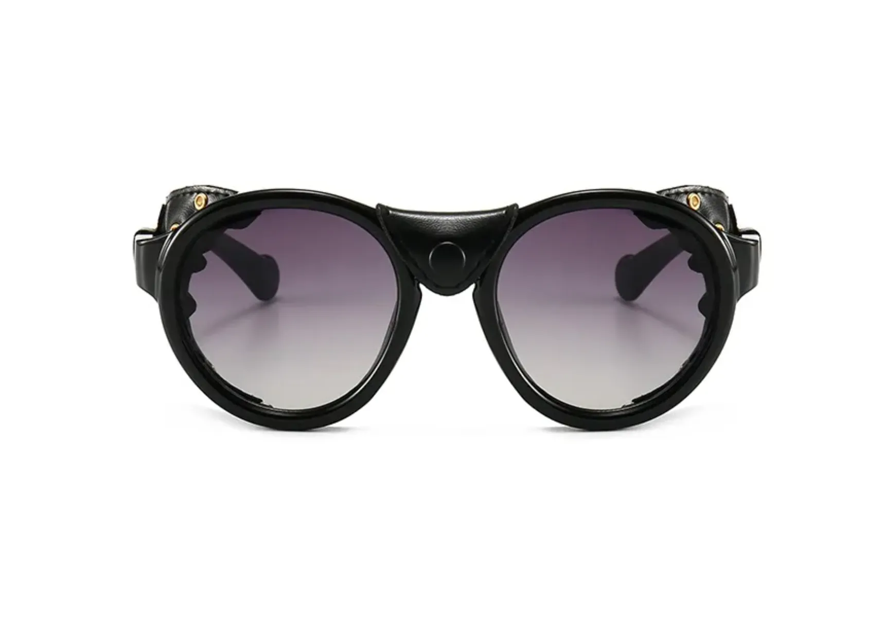 Lentes Fashion Vintage Steam Punk Gafas Sol Protectores Laterales de Piel Shield Mad Max