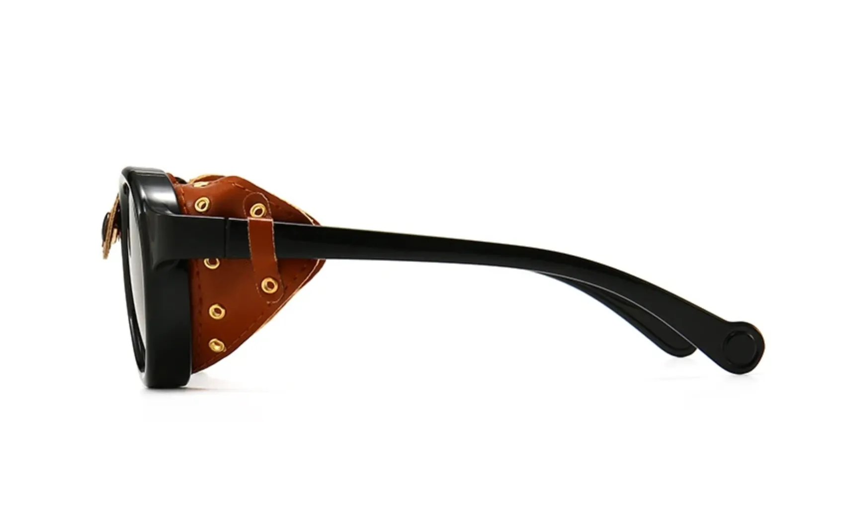 Lentes Fashion Vintage Steam Punk Gafas Sol Protectores Laterales de Piel Shield Mad Max