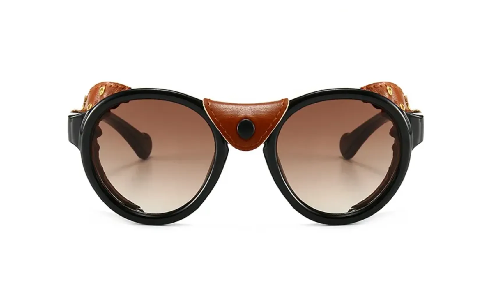 Lentes Fashion Vintage Steam Punk Gafas Sol Protectores Laterales de Piel Shield Mad Max