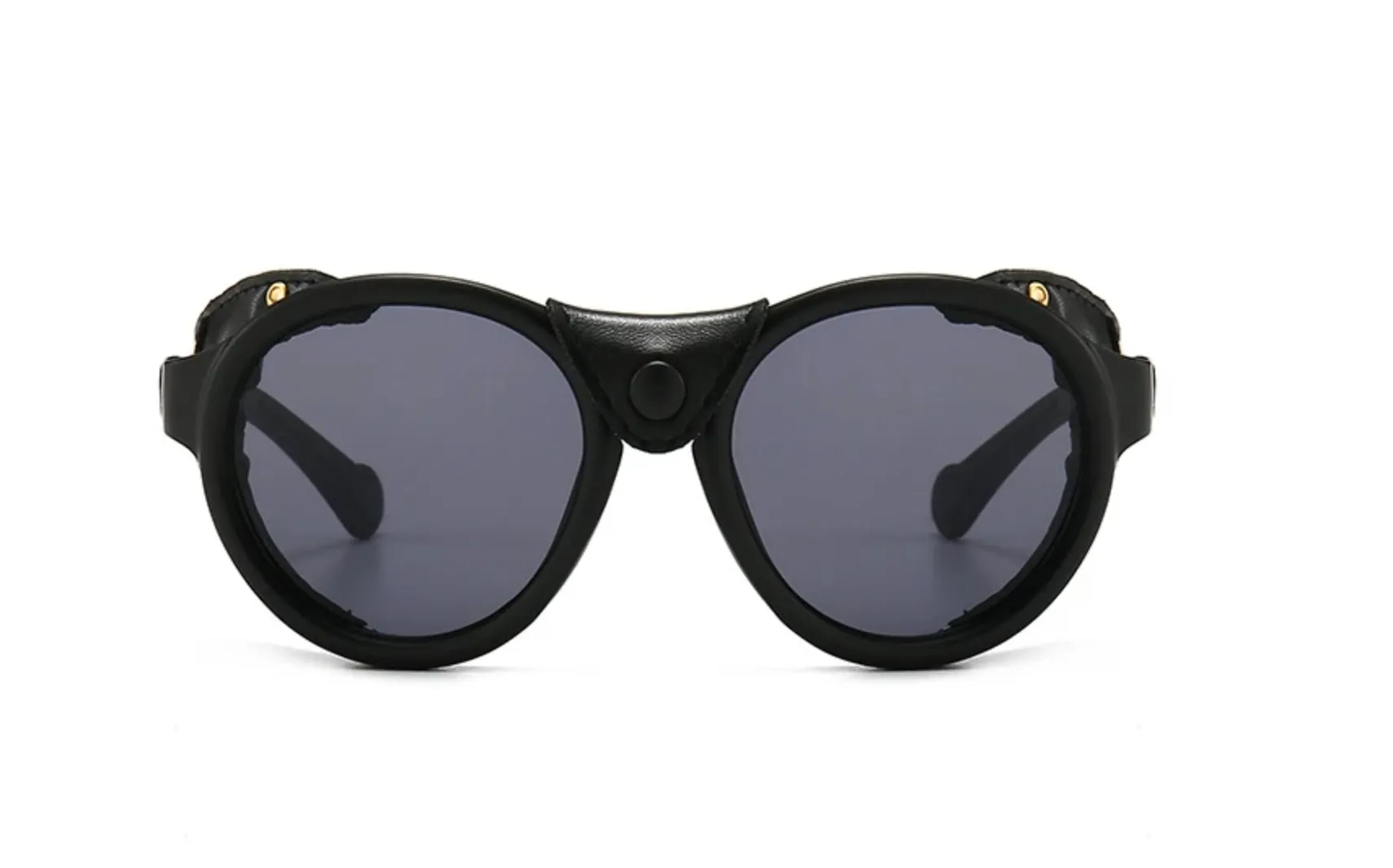 Lentes Fashion Vintage Steam Punk Gafas Sol Protectores Laterales de Piel Shield Mad Max
