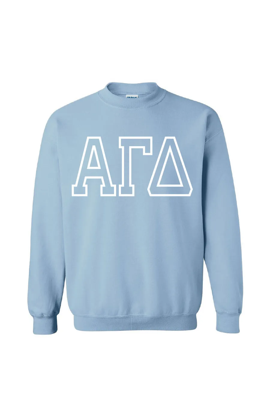 Light Blue Box Letter Crew