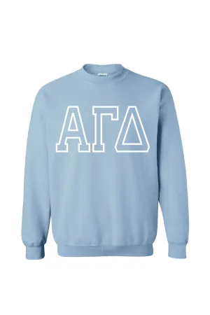 Light Blue Box Letter Crew