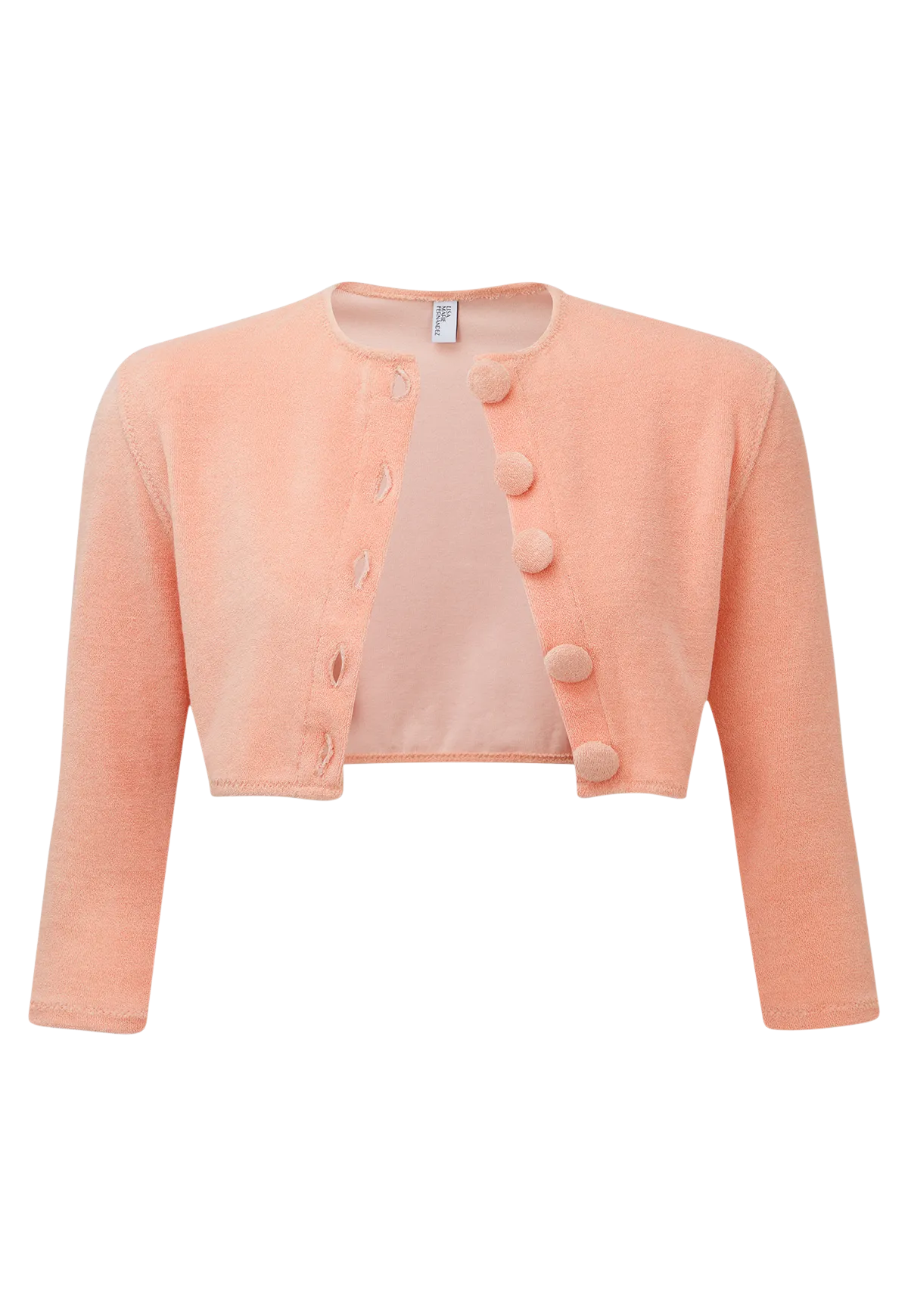 Lisa Marie Fernandez peach terry cardigan