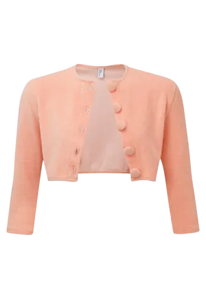 Lisa Marie Fernandez peach terry cardigan