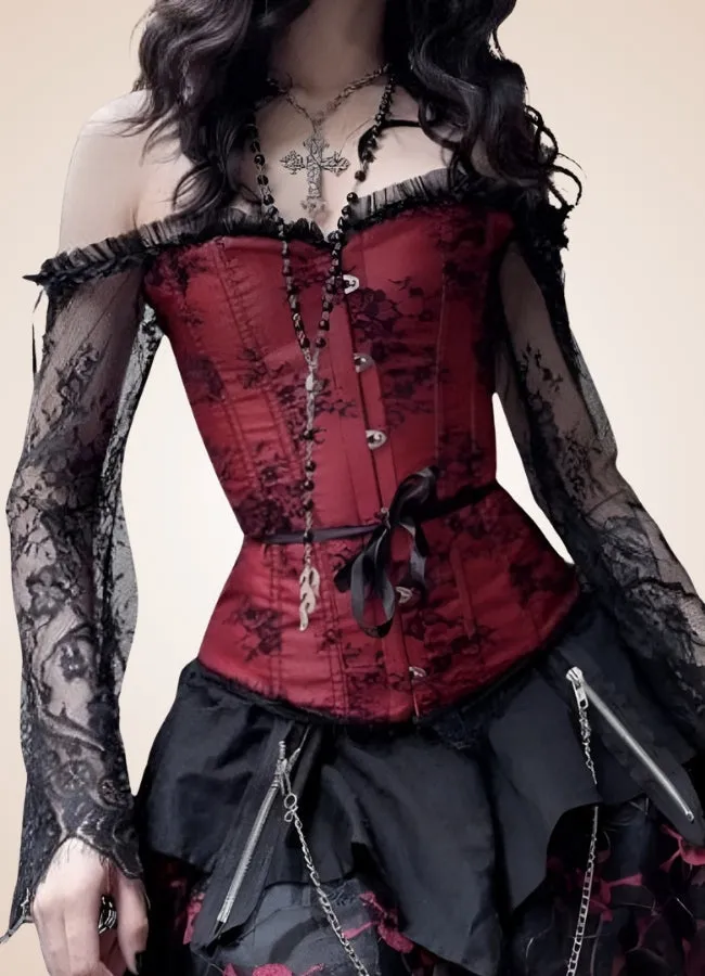 Long Sleeve Steampunk Bustier