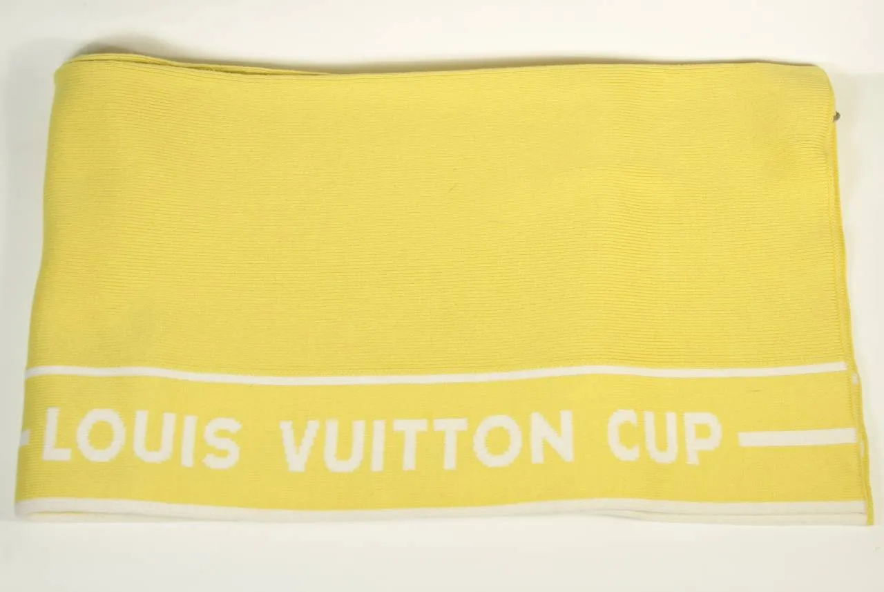 LOUIS VUITTON Cashmere Blend Scarf Yellow With Tags