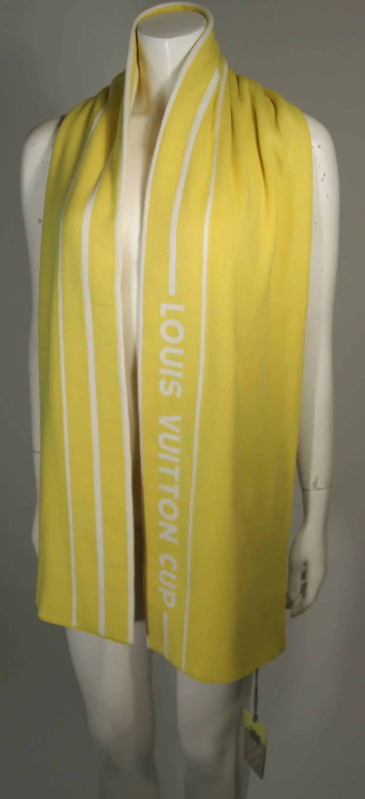 LOUIS VUITTON Cashmere Blend Scarf Yellow With Tags