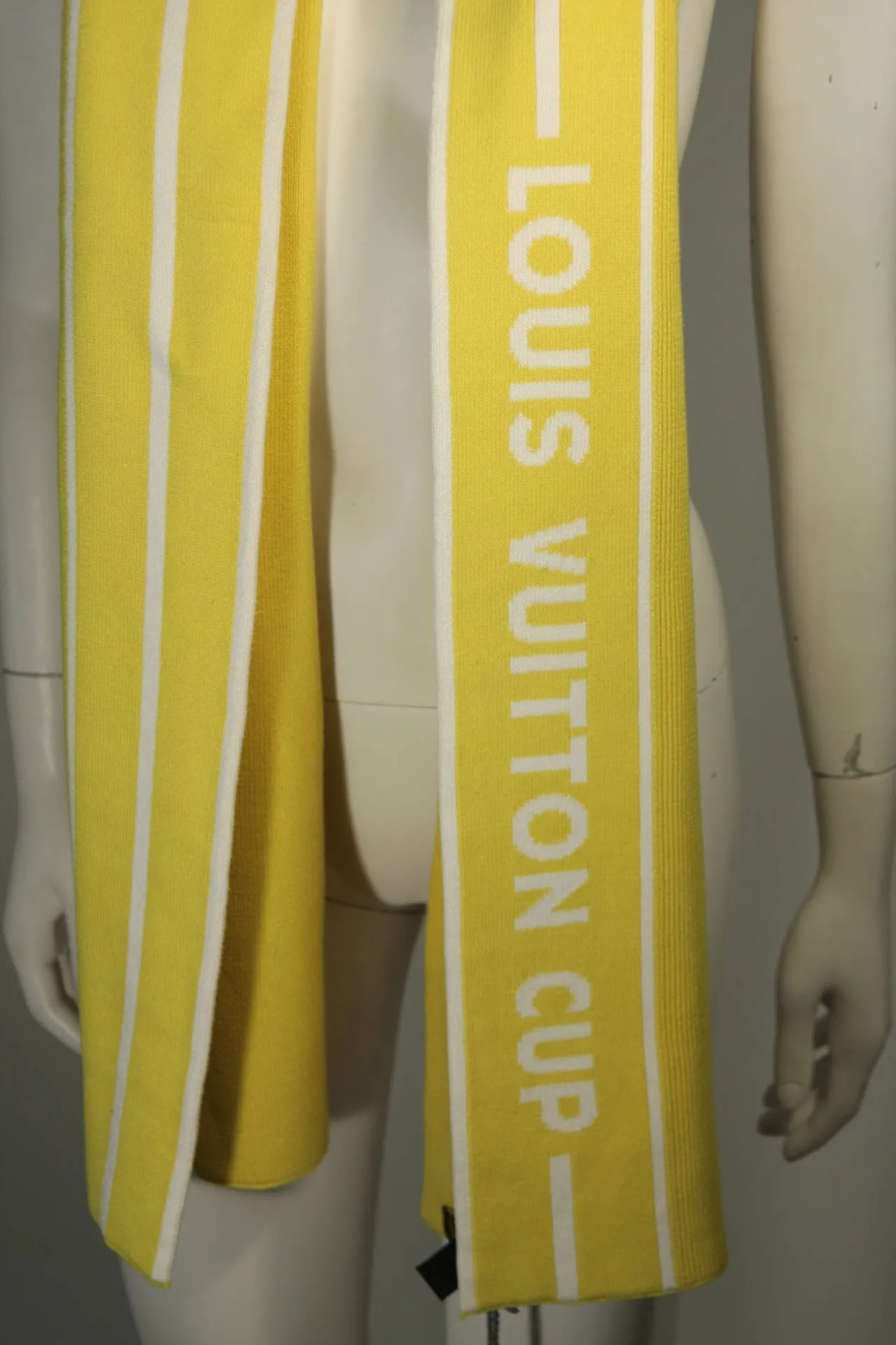 LOUIS VUITTON Cashmere Blend Scarf Yellow With Tags