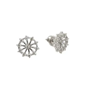 Magic Wheel Studs Lab-Created Moissanite Screw Sterling Earrings - M201239