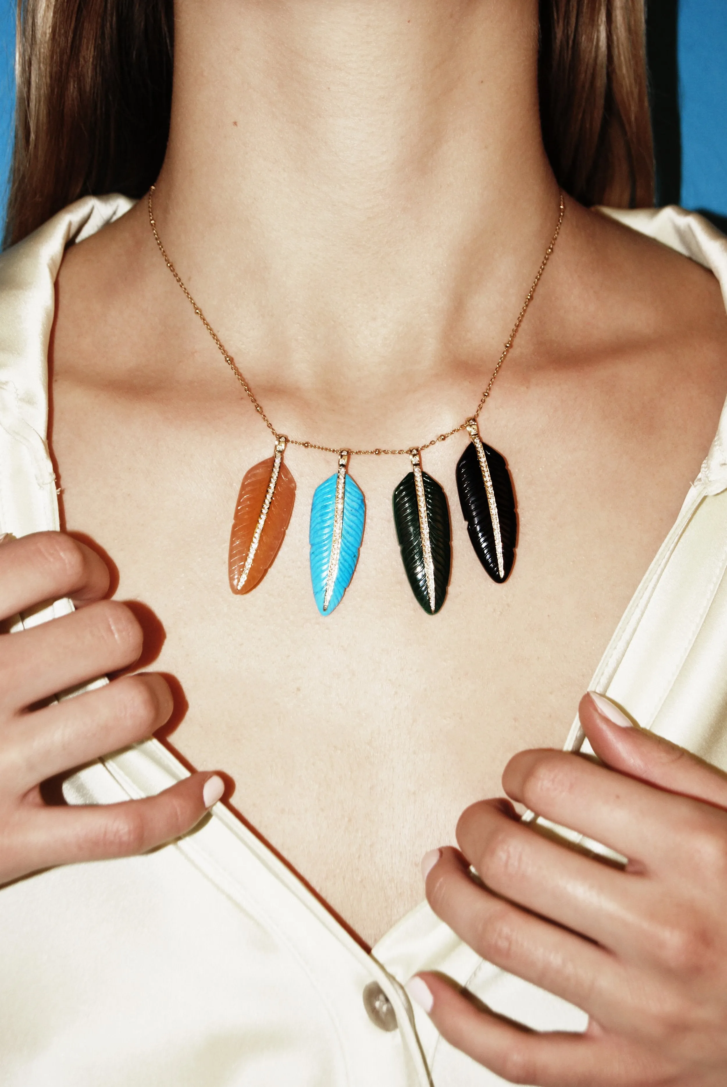 Malachite Feather pendant
