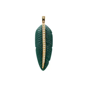 Malachite Feather pendant