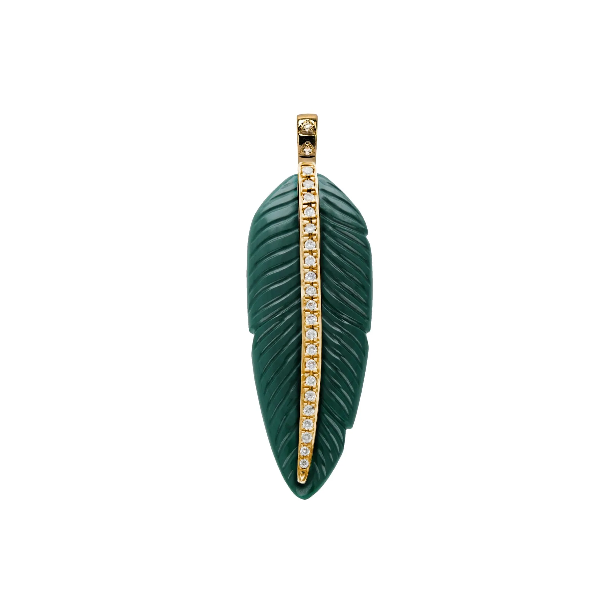 Malachite Feather pendant