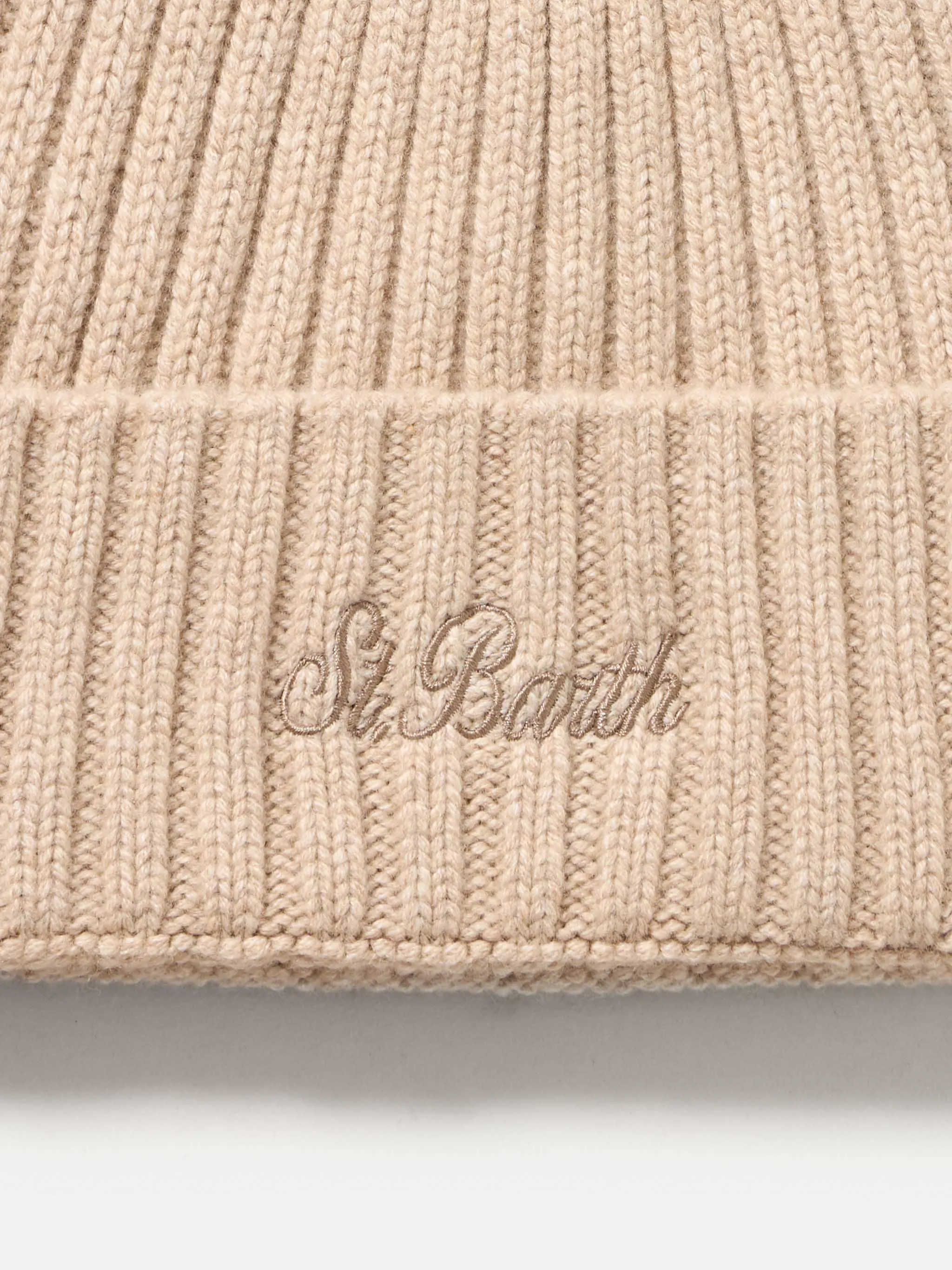 Man beige cashmere blend hat Wengen